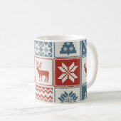 Patchwork Style: Weihnachts-Ziermuster Kaffeetasse (VorderseiteRechts)