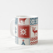 Patchwork Style: Weihnachts-Ziermuster Kaffeetasse (Vorderseite Links)