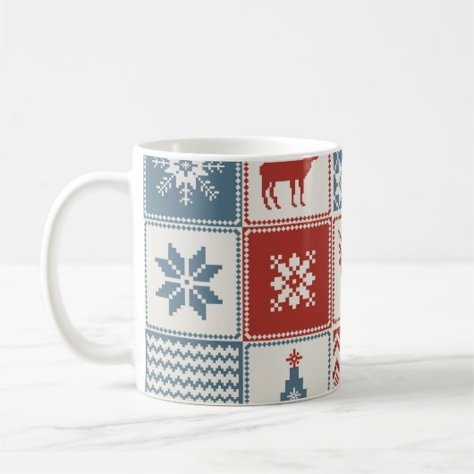 Patchwork Style: Weihnachts-Ziermuster Kaffeetasse (Links)