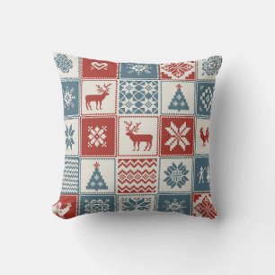 Patchwork Style: Weihnachts-Ziermuster Kissen