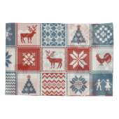 Patchwork Style: Weihnachts-Ziermuster Kissenbezug (Rückseite)