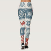 Patchwork Style: Weihnachts-Ziermuster Leggings (Rückseite)