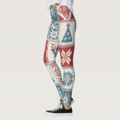 Patchwork Style: Weihnachts-Ziermuster Leggings (Links)