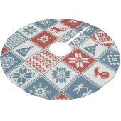 Patchwork Style: Weihnachts-Ziermuster Polyester Weihnachtsbaumdecke (Schrägansicht)