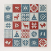 Patchwork Style: Weihnachts-Ziermuster Puzzle (Vertikal)