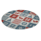 Patchwork Style: Weihnachts-Ziermuster Schneidebrett (Ecke)