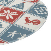 Patchwork Style: Weihnachts-Ziermuster Schneidebrett (Ecke)