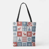 Patchwork Style: Weihnachts-Ziermuster Tasche (Rückseite)