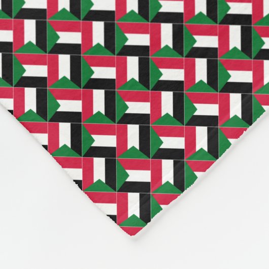 Patchwork Sudan Flag Pattern Fleecedecke (Ecke)