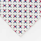 Patchwork Südkorea Flaggenmuster Fleecedecke (Ecke)