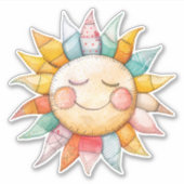 Patchwork Sun Sticker (Vorderseite)