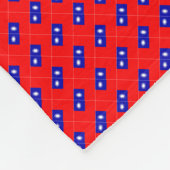 Patchwork Taiwan Flag Muster Fleecedecke (Ecke)