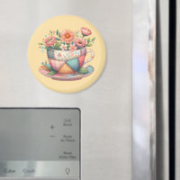 Patchwork-Teacup mit Whimsical-Blume
