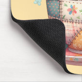 Patchwork-Teacup mit Whimsical-Blume Mousepad (Ecke)