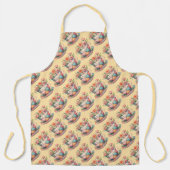 Patchwork-Teacup mit Whimsical-Blume Schürze (Vorderseite)