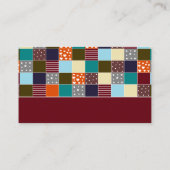 Patchwork Teddy Bear, Baby Show Geschenkregister Begleitkarte (Rückseite)