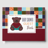 Patchwork Teddy Bear, Babydusche Gästebuch (Vorderseite)