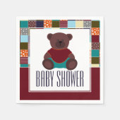 Patchwork Teddy Bear, Babydusche Serviette (Vorderseite)