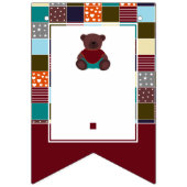Patchwork Teddy Bear, Babydusche Wimpelkette (Zweite Fahne)