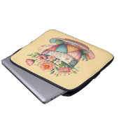 Patchwork-Teetasse mit fantastischen Blumen Laptopschutzhülle (Vorne Knopf)