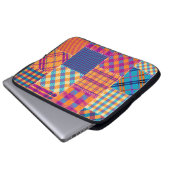 Patchwork Textil: nahtlos Vintages Muster. Laptopschutzhülle (Vorne Knopf)