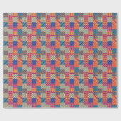 Patchwork-Textil: nahtloses Vintage-Muster. Geschenkpapier (Flach)