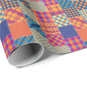 Patchwork-Textil: nahtloses Vintage-Muster. Geschenkpapier (Rolleneckpunkt)