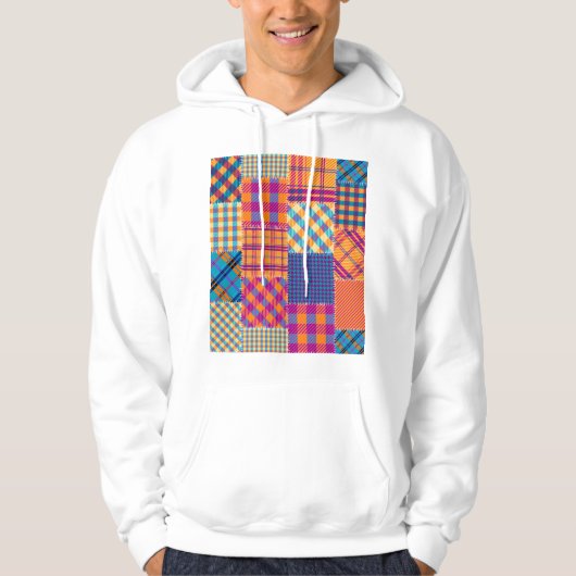Patchwork-Textil: nahtloses Vintage-Muster. Hoodie (Vorderseite)