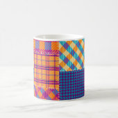 Patchwork-Textil: nahtloses Vintage-Muster. Kaffeetasse (Mittel)