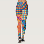 Patchwork-Textil: nahtloses Vintage-Muster. Leggings (Rückseite)