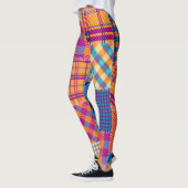 Patchwork-Textil: nahtloses Vintage-Muster. Leggings (Links)