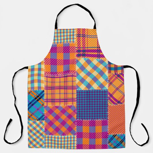 Patchwork-Textil: nahtloses Vintage-Muster. Schürze (Vorderseite)