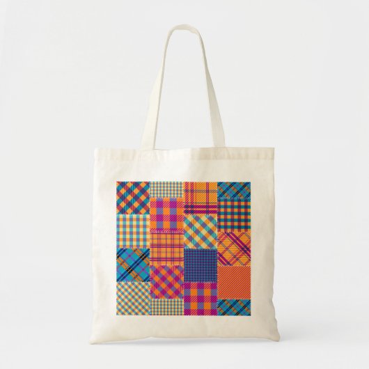 Patchwork-Textil: nahtloses Vintage-Muster. Tragetasche (Vorne)