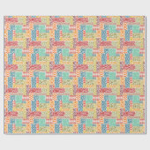 Patchwork Texturen: HandGezeichnet Tierdrucke Geschenkpapier (Flach)