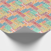 Patchwork Texturen: HandGezeichnet Tierdrucke Geschenkpapier (Ecke)