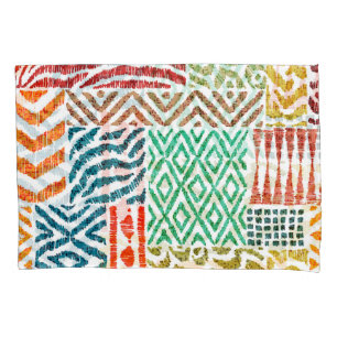 Patchwork Texturen: HandGezeichnet Tierdrucke Kissenbezug