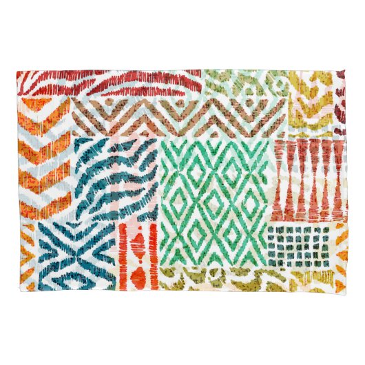 Patchwork Texturen: HandGezeichnet Tierdrucke Kissenbezug (Vorderseite)