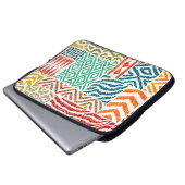 Patchwork Texturen: HandGezeichnet Tierdrucke Laptopschutzhülle (Vorne Knopf)