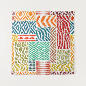 Patchwork Texturen: HandGezeichnet Tierdrucke Wandteppich (Vorderseite (Horizontal))
