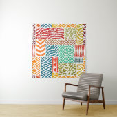 Patchwork Texturen: HandGezeichnet Tierdrucke Wandteppich (Beispiel)