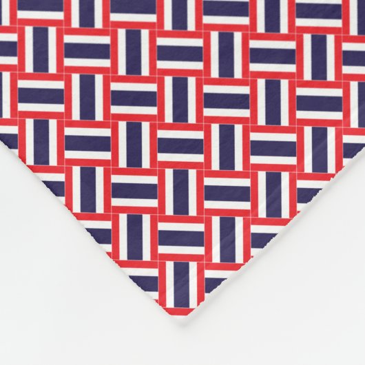 Patchwork Thailand Flag Pattern Fleecedecke (Ecke)