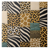 Patchwork-Tierprint Fliese (Vorderseite)