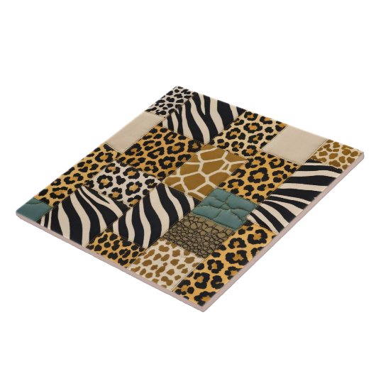 Patchwork-Tierprint Fliese (Seite)