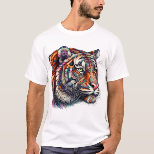 Patchwork Tiger T-Shirt (Vorderseite)