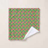 Patchwork Togo Flag Muster Badhandtuch Set (Waschlappen)