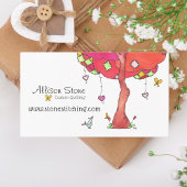 Patchwork Tree Beruflich Quilting Visitenkarte