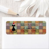 Patchwork Trendlustiger Cartoon Santa Cat (Insitu)