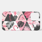 Patchwork Tropical: Flamingo Watermelon Nahtlos. Case-Mate iPhone Hülle (Rückseite (Horizontal))