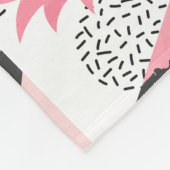 Patchwork Tropical: Flamingo Watermelon Nahtlos. Fleecedecke (Ecke)