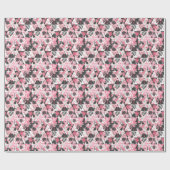 Patchwork Tropical: Flamingo Watermelon Nahtlos. Geschenkpapier (Flach)